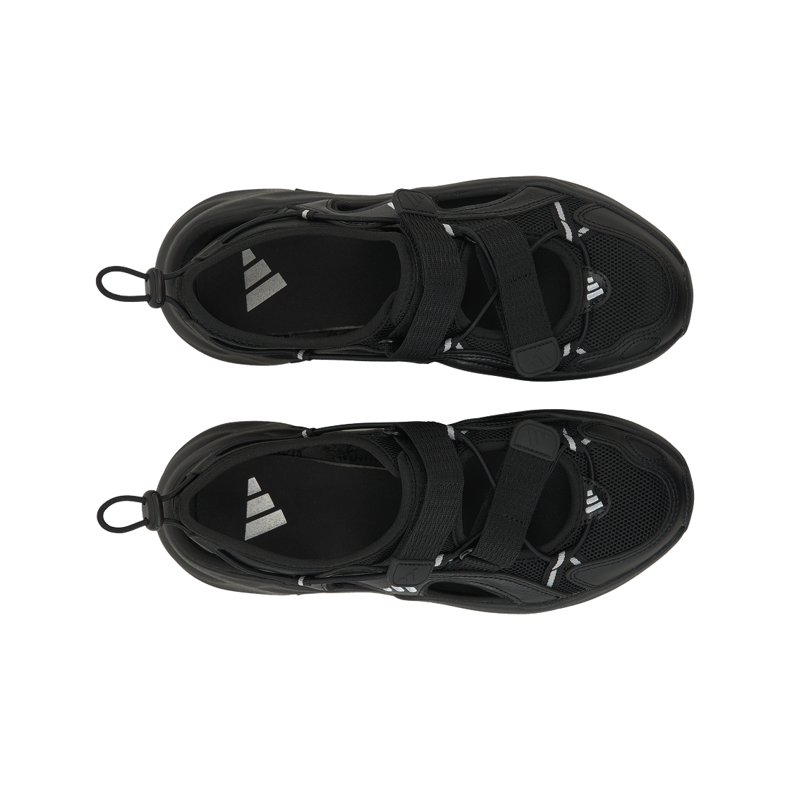(W) 아디다스 오즈웨이브 샌들 코어 블랙 실버 메탈릭((W) Adidas Ozwave Sandal Core Black Silver Metallic) - 5