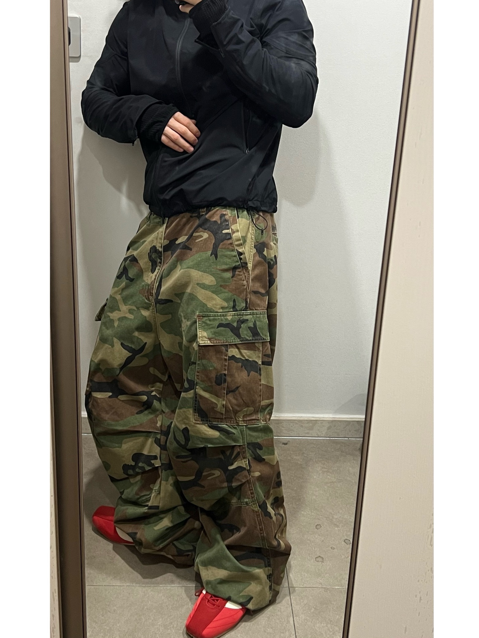 PRO-SPECS NOVA Red, NOD Stone Washed Cargo Pants Camo 착용 스타일 - 3