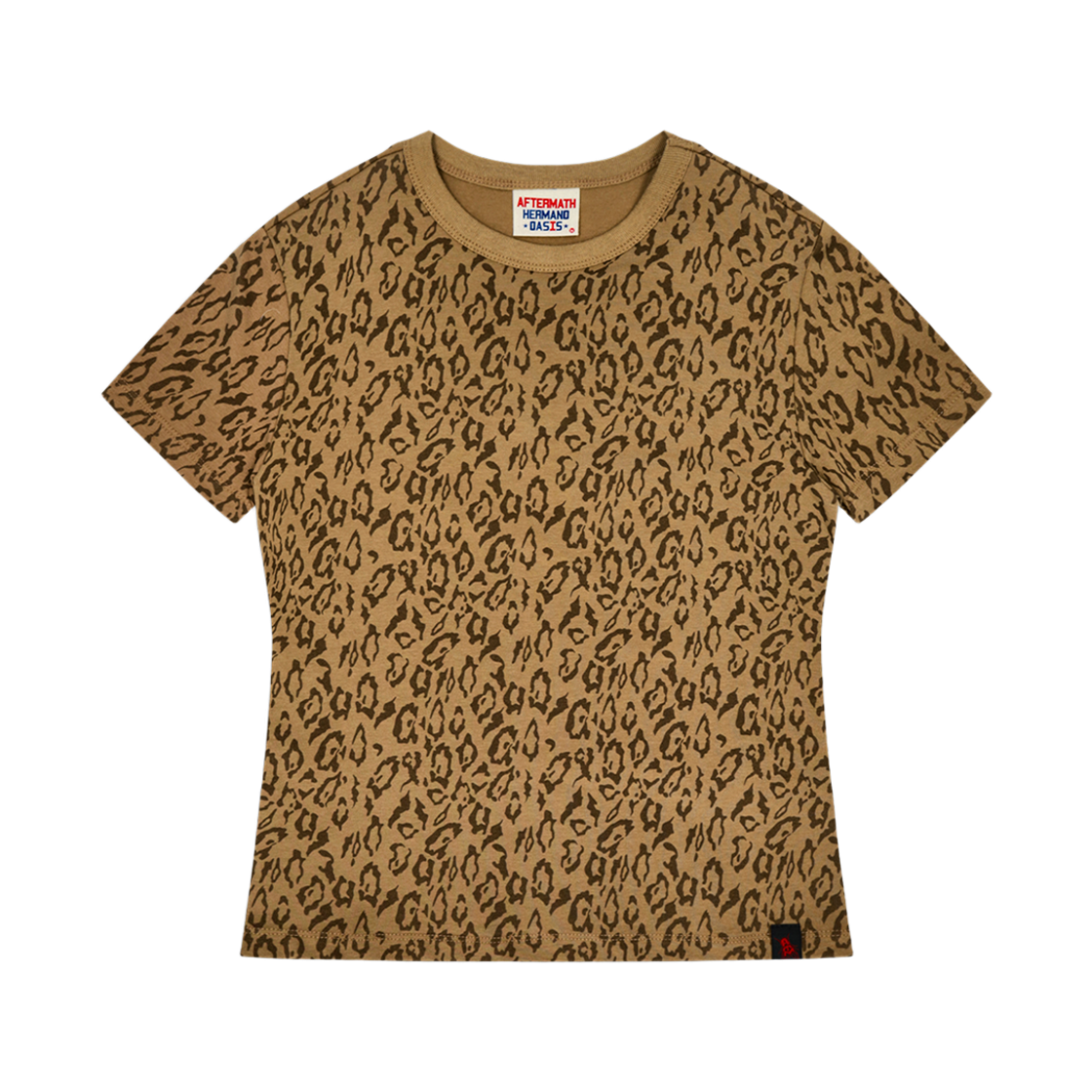 애프터매스 여성 레오파드 반팔 티셔츠 카키(Aftermath Atm W Leopard Tee Khaki)