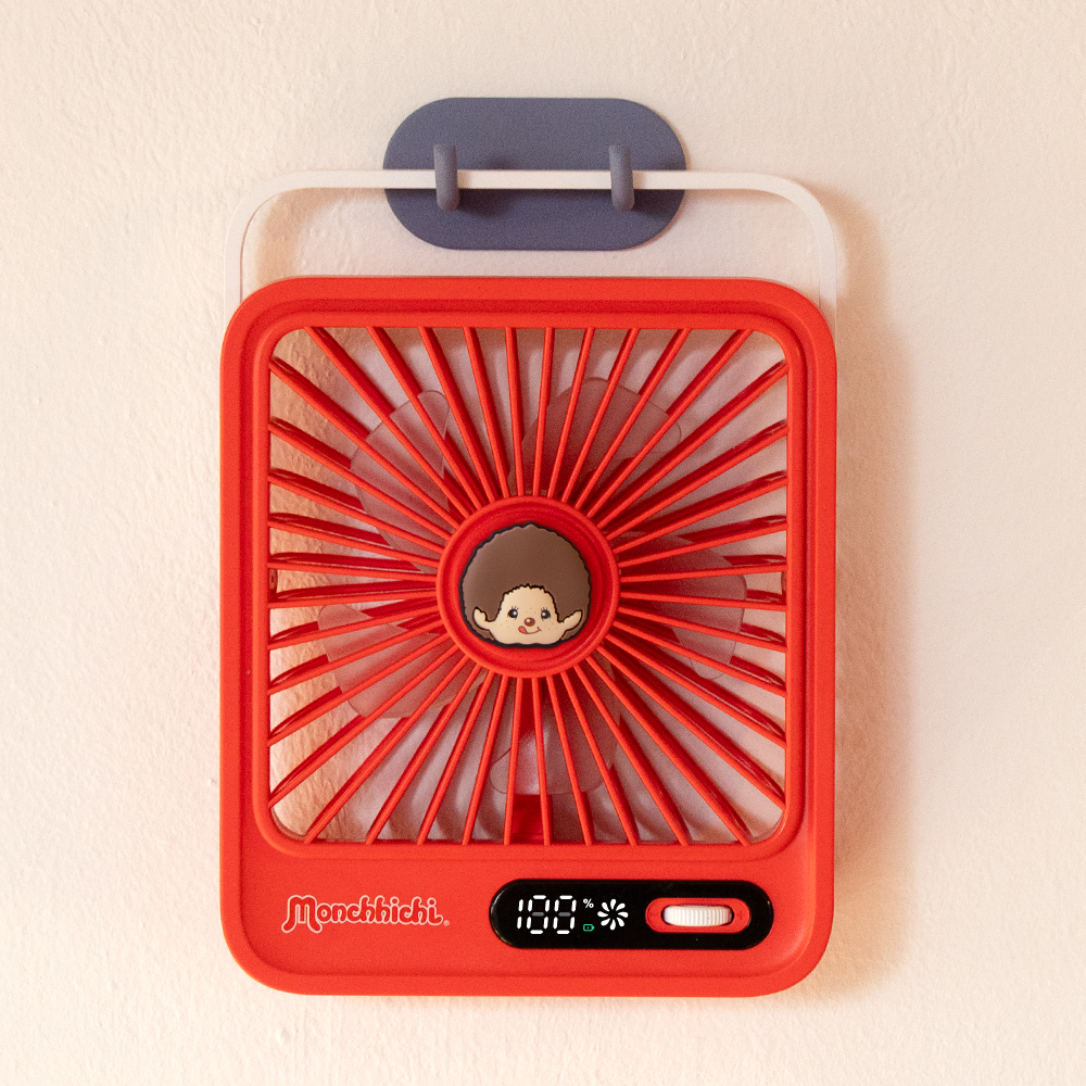 로이체 몬치치 충전식 100단 풍속조절 탁상용 데스크팬 선풍기(Royche Monchhichi Edition: 100-Level Adjustable Speed Rechargeable Desk Fan) - 3