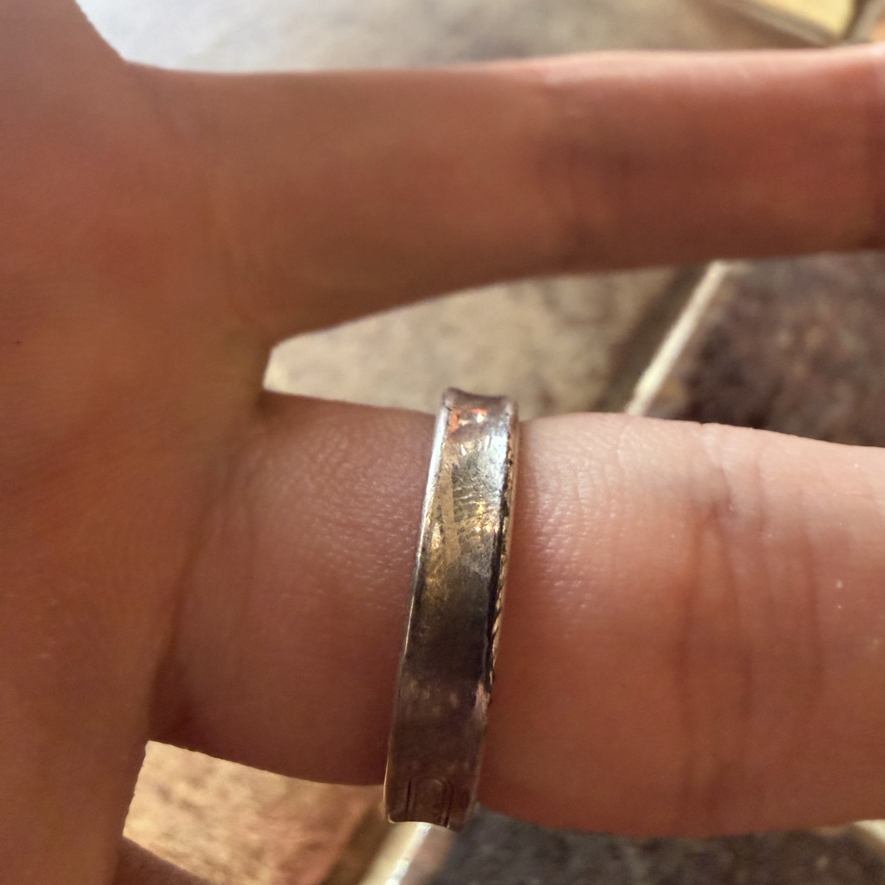 Tiffany & Co. 1837 Ring Narrow Silver 착용 스타일 - 1