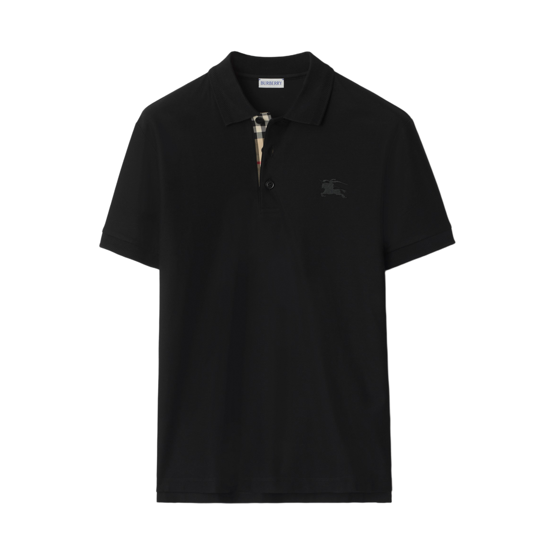 8126917 Burberry Cotton Polo Shirt Black