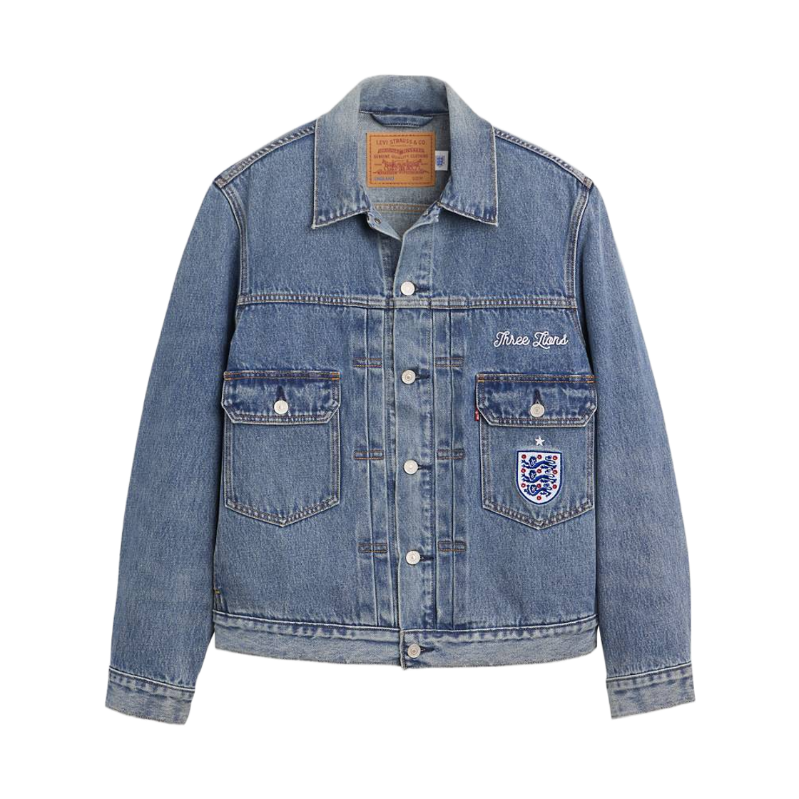 006GH0006 Levi’s England Football Type II Jacket Dark Wash