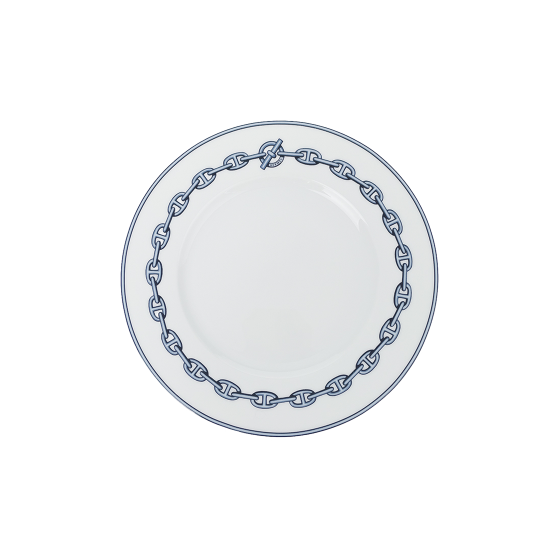 IT57OSJVEILM Hermes Blue Chandal Platinum Dessert Plates 2P