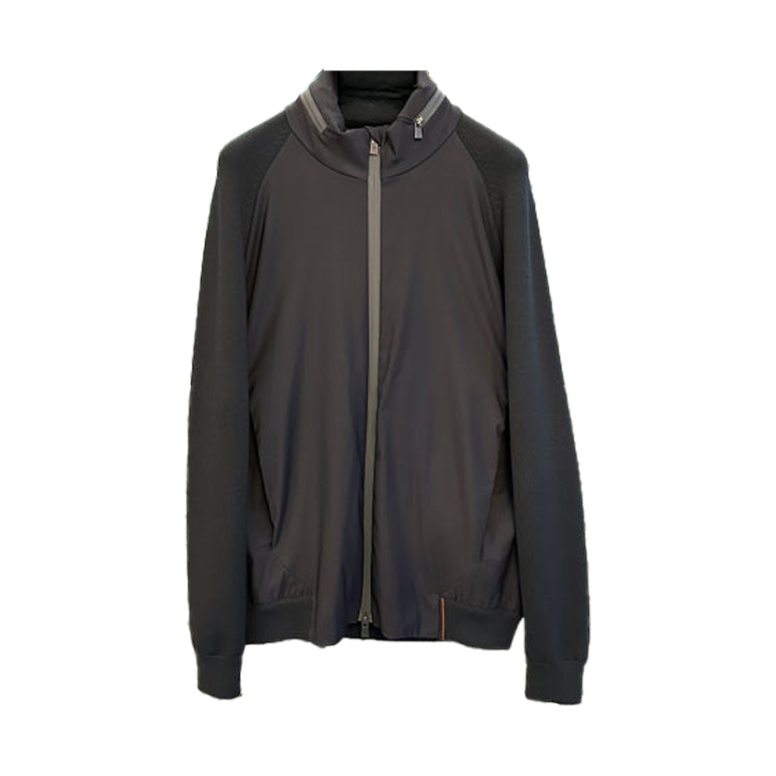 로로 피아나 나일론 울 집업 자켓 캐비어(Loro Piana Nylon Wool Zip-Up Jacket Caviar)