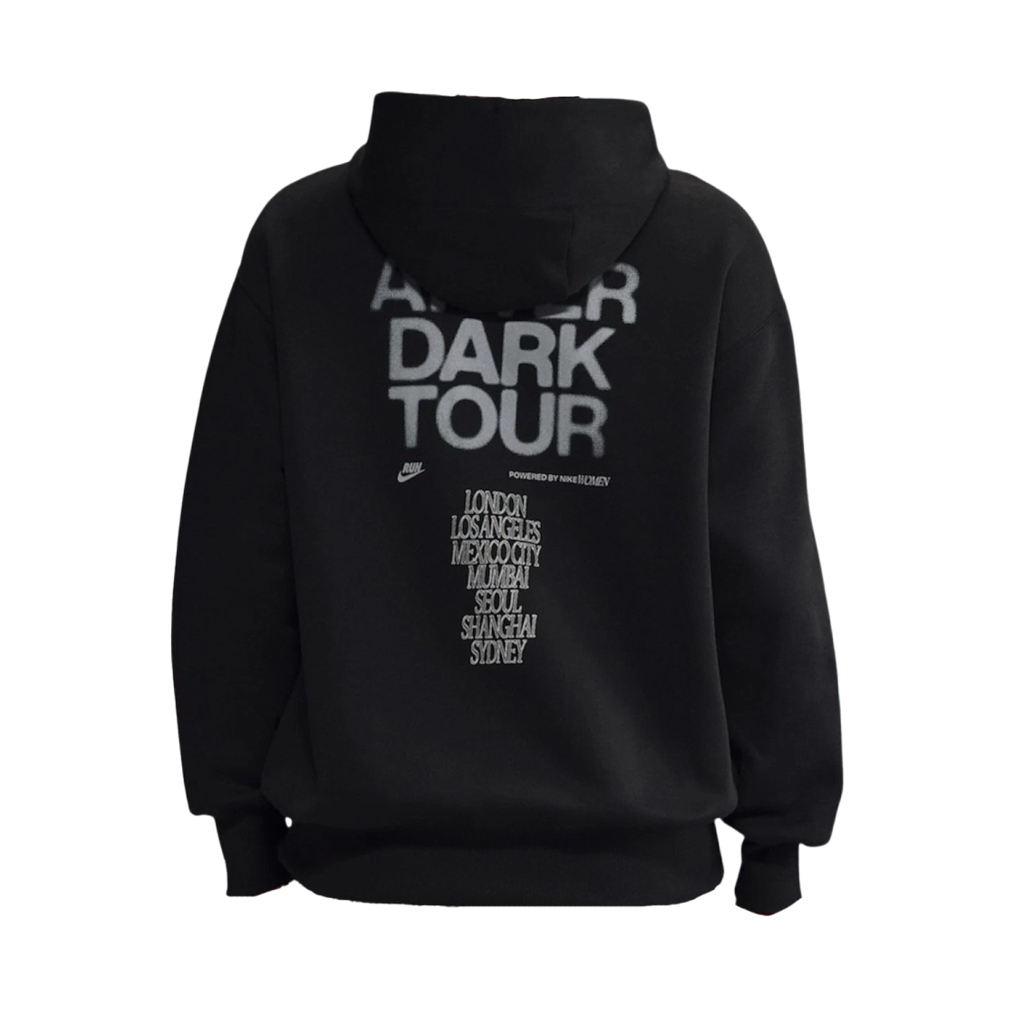 (W) 나이키 애프터 다크 투어 오버사이즈 그래픽 후드 블랙 - US/EU((W) Nike After Dark Tour Oversized Graphic Hoodie Black - US/EU) - 2