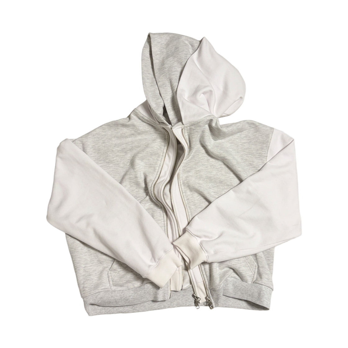 논노드 듀플렉스 후디드 집업 화이트(Nonnod Duplex Hooded Zip-Up White)