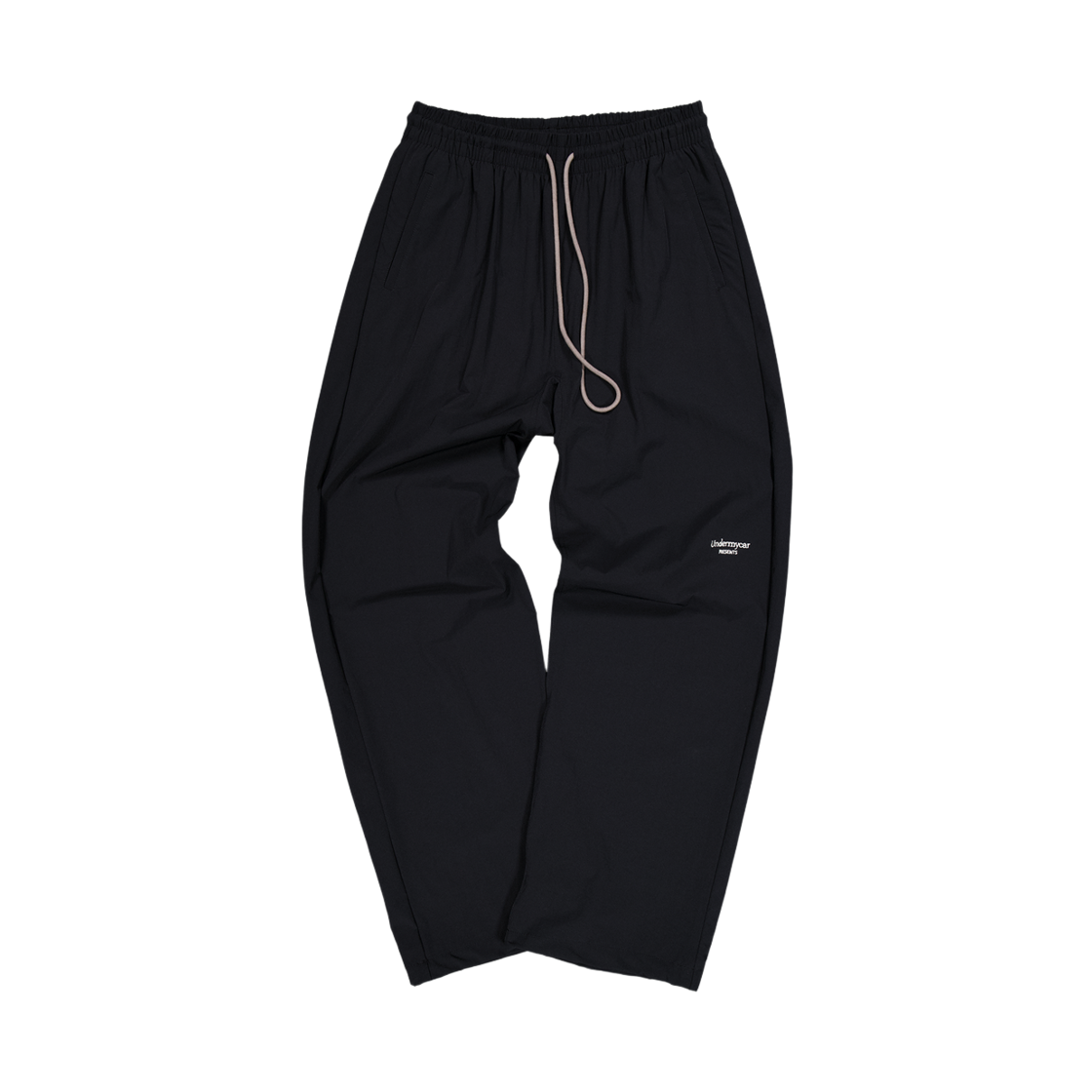 언더마이카 무.183 클래식 로고 나일론 사루엘 팬츠 블랙(Undermycar Mu.183 Classic Logo Nylon Sarouel Pants Black)