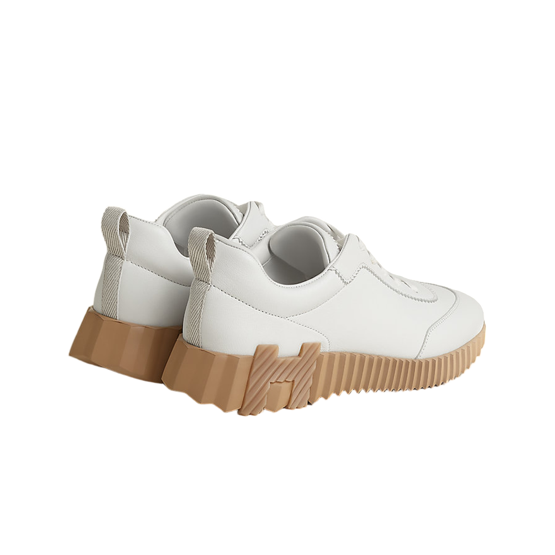 (W) 에르메스 바운싱 스니커즈 스포츠 고트스킨 & 블랑((W) Hermes Bouncing Sneakers Sport Goatskin & Blanc) - 3