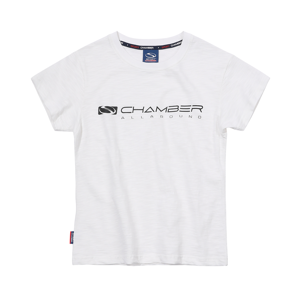 스포츠챔버 우먼 롱플래시 슬럽 티셔츠 화이트(SPORT CHAMBER Women Long Flash Slub T-Shirt White)