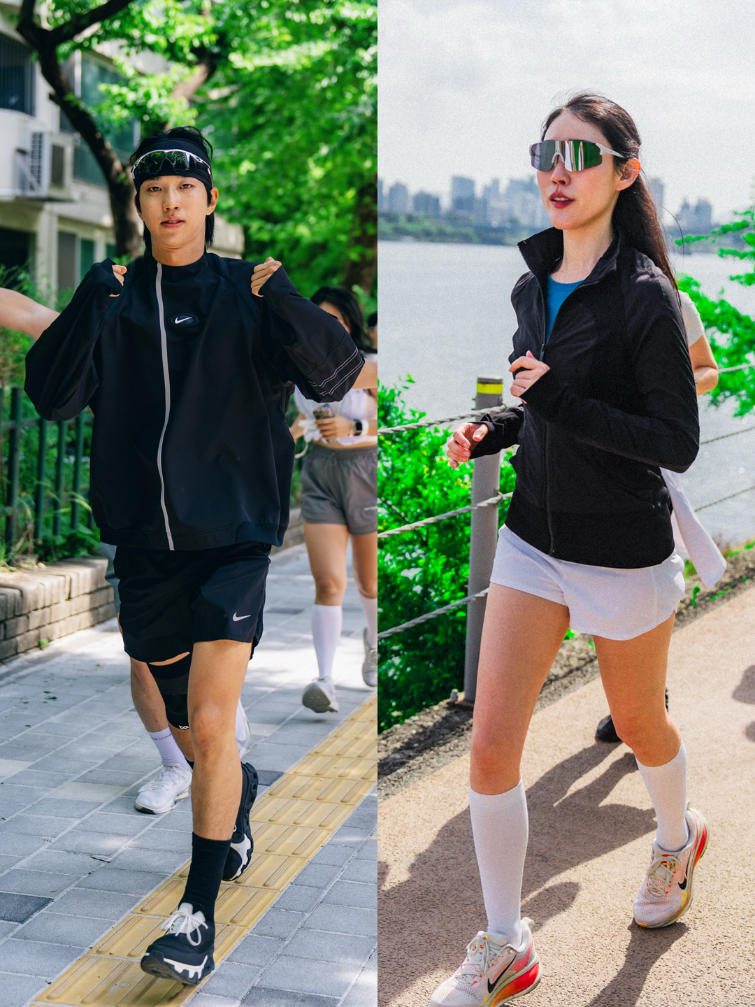 On Running x Post Archive Faction (Paf) Cloudmonster Hyper Black, Nike Dri-Fit Stride 5 Inch Brief Lined Running Shorts Black - Asia 착용 스타일 - 2