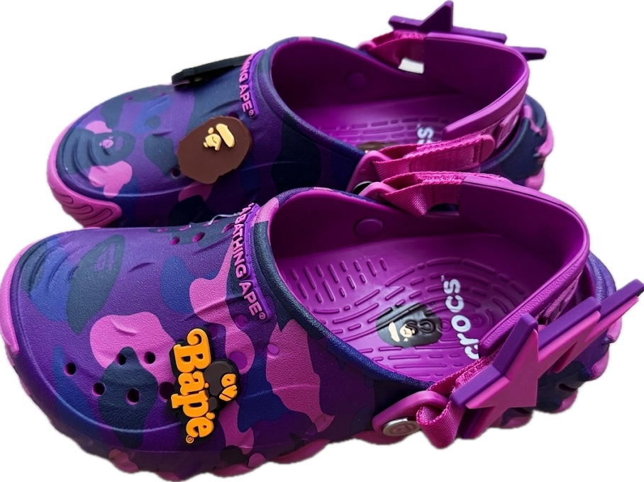 Crocs x BAPE Echo RO Clog Purple 착용 스타일