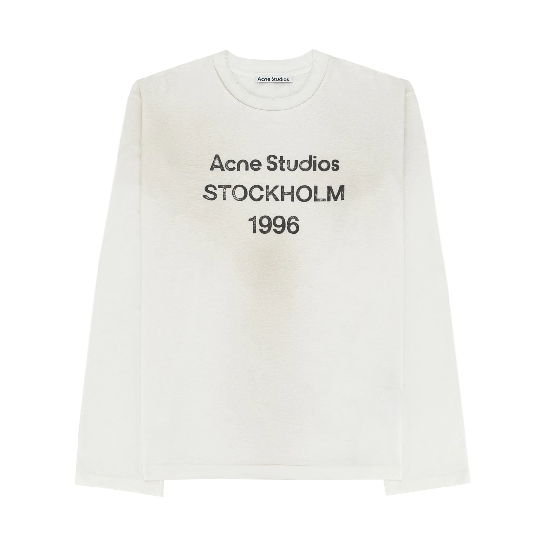 Acne Studios Acne Studios Logo Long Sleeve T-Shirt Dusty White · L