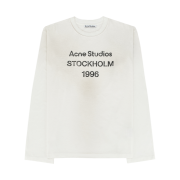Acne Studios Logo Long Sleeve T-Shirt Dusty White