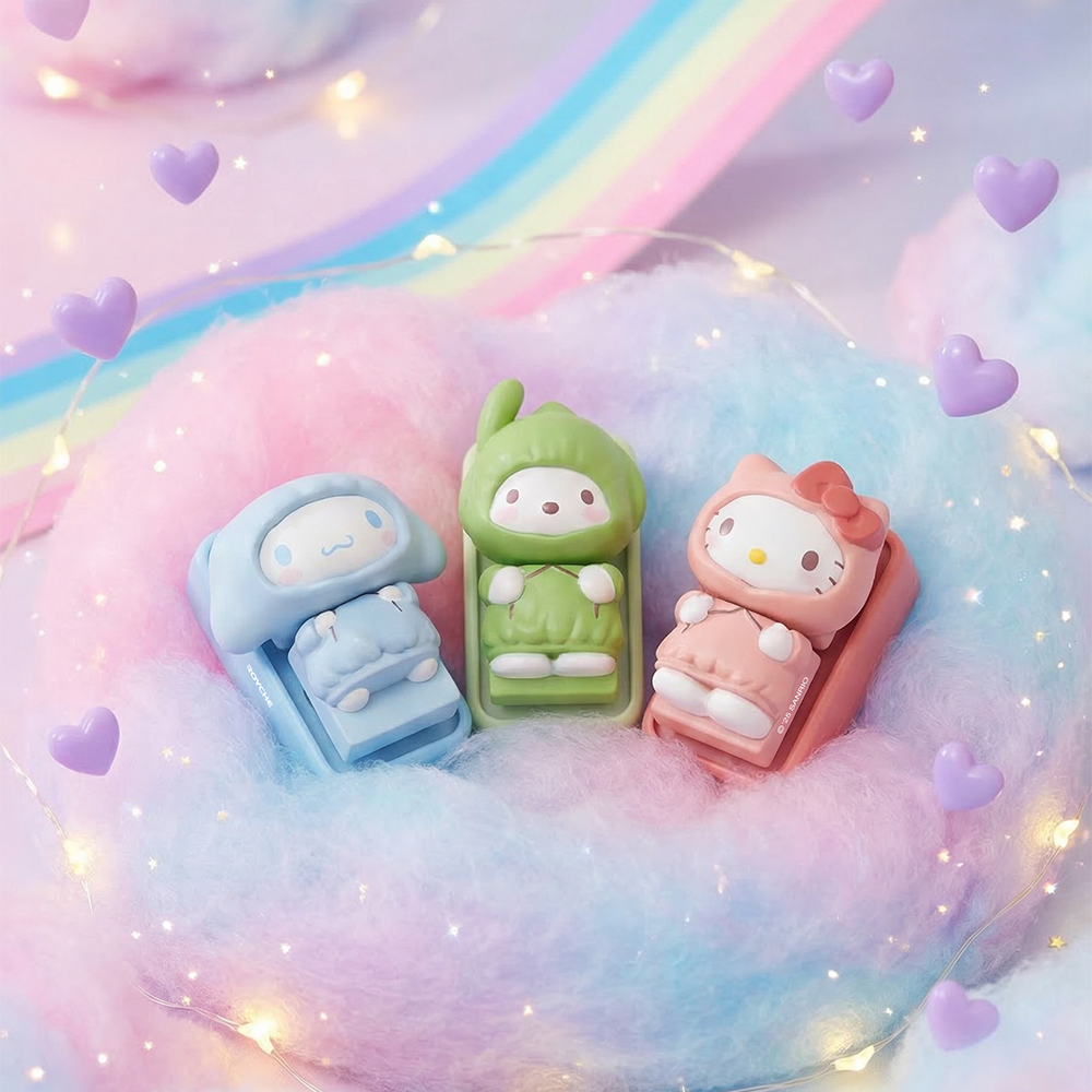 로이체 산리오 캐릭터즈 피규어 커스텀 키캡 키링(Royche Sanrio Characters Figure Keycap Keyring) - 3