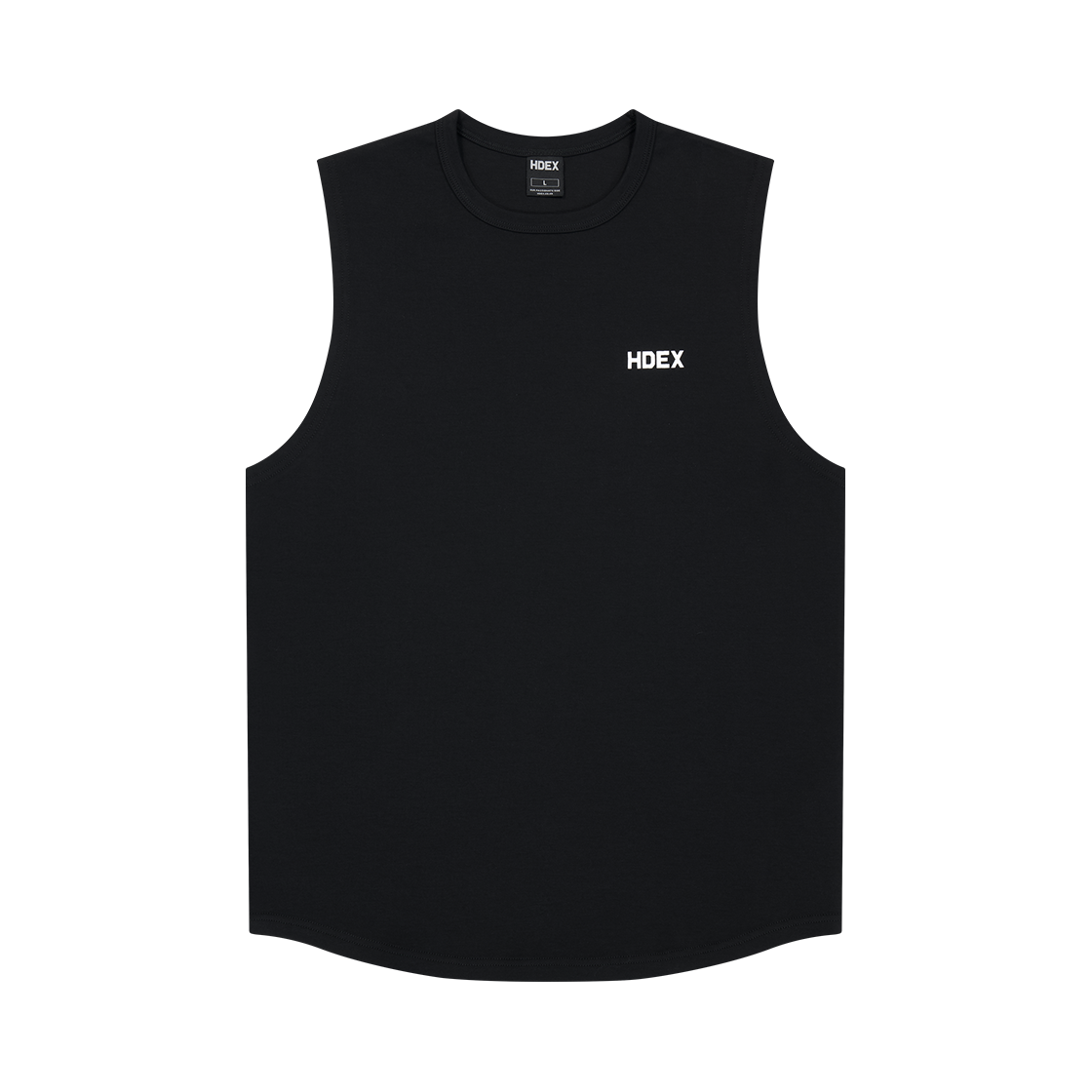 에이치덱스 메인 스몰 로고 슬리브리스 블랙(HDEX Main Small Logo Sleeveless Black)