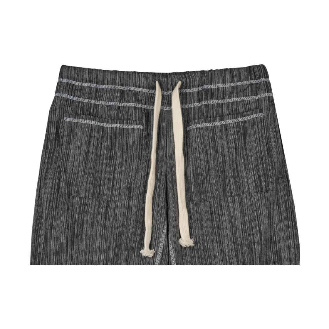 구월십일 스트라이프 스티치 와이드 팬츠 블랙(GUWOLSIBIL Stripe Stitch Wide Pants Black) - 4