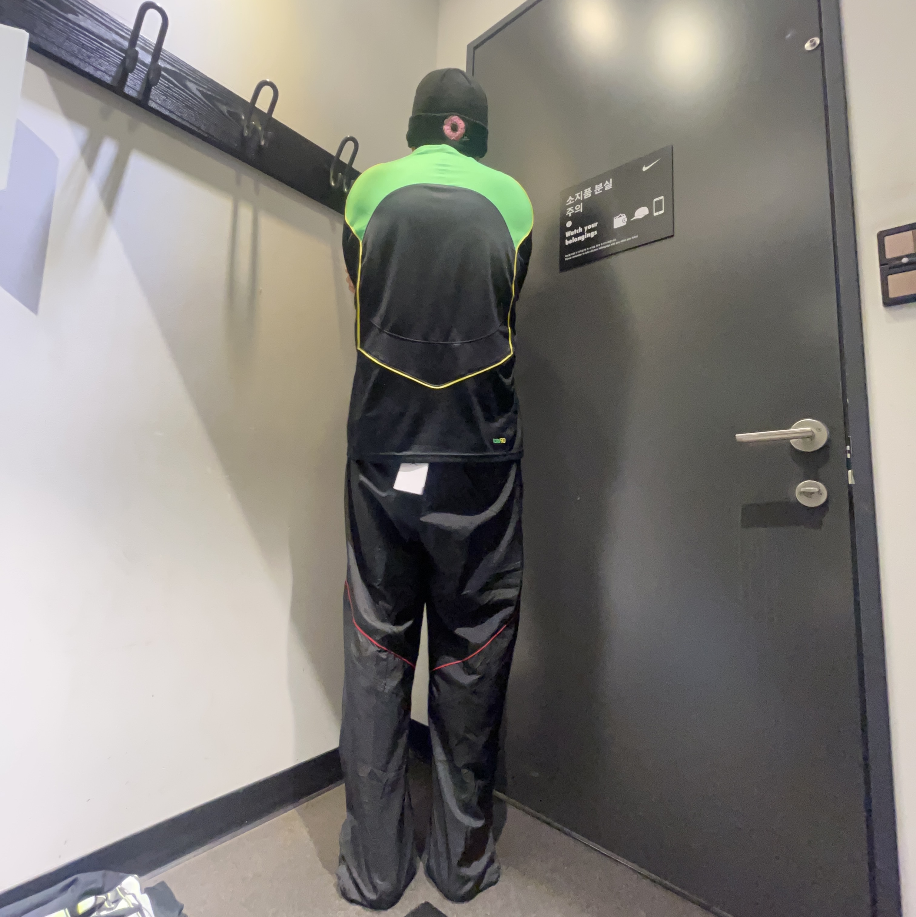 Nike Total 90 Dri-Fit Soccer Jersey Black Green Spark - Asia 착용 스타일