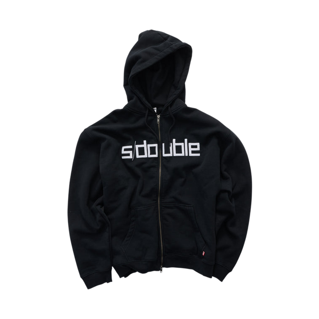 에스더블 블록 집 후드 블랙(S/Double Block Zip Hoodie Black)