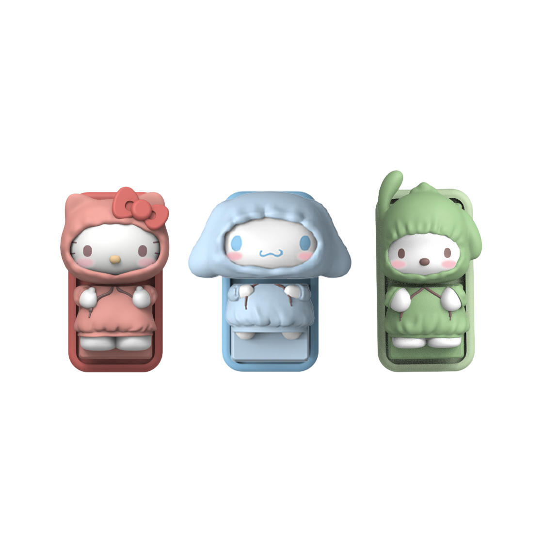 로이체 산리오 캐릭터즈 피규어 커스텀 키캡 키링(Royche Sanrio Characters Figure Keycap Keyring)