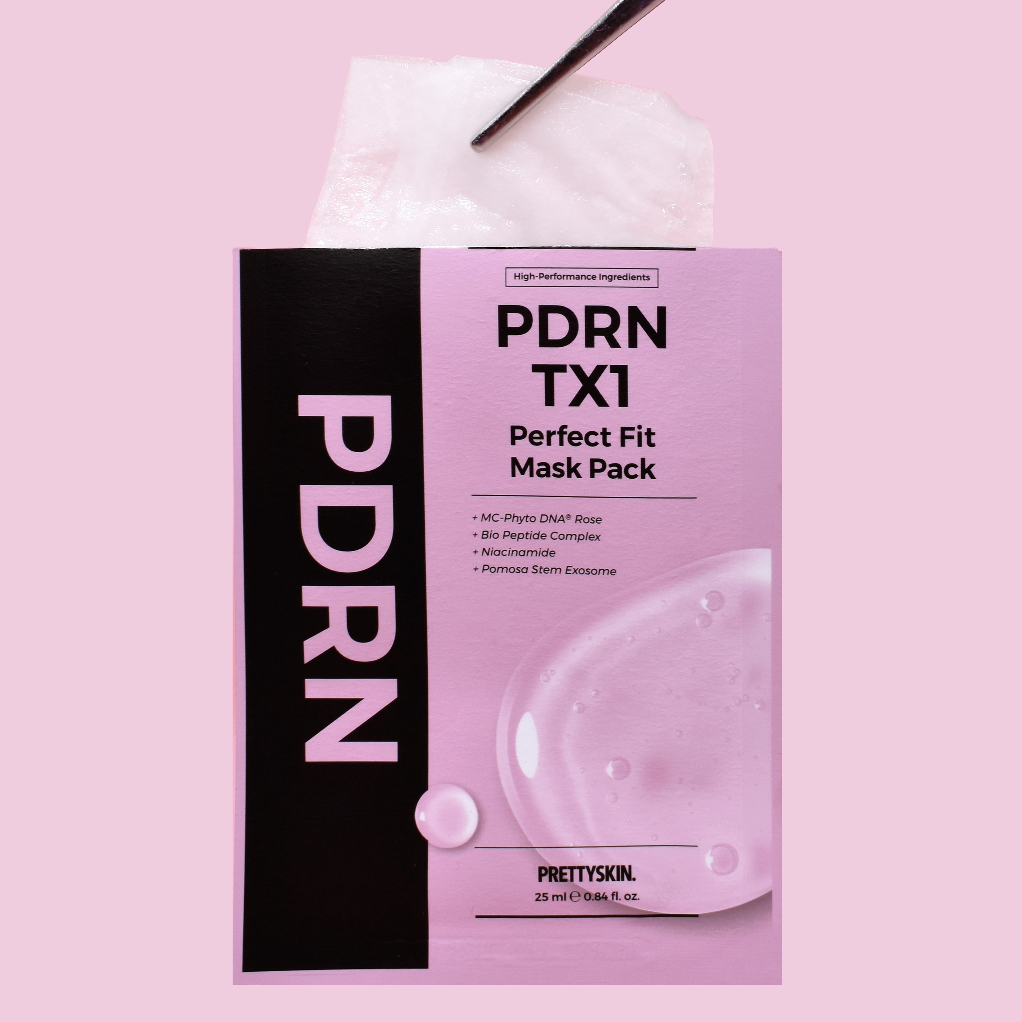 PRETTYSKIN PDRN TX1 PERFECT FIT MASK PACK 착용 스타일 - 2