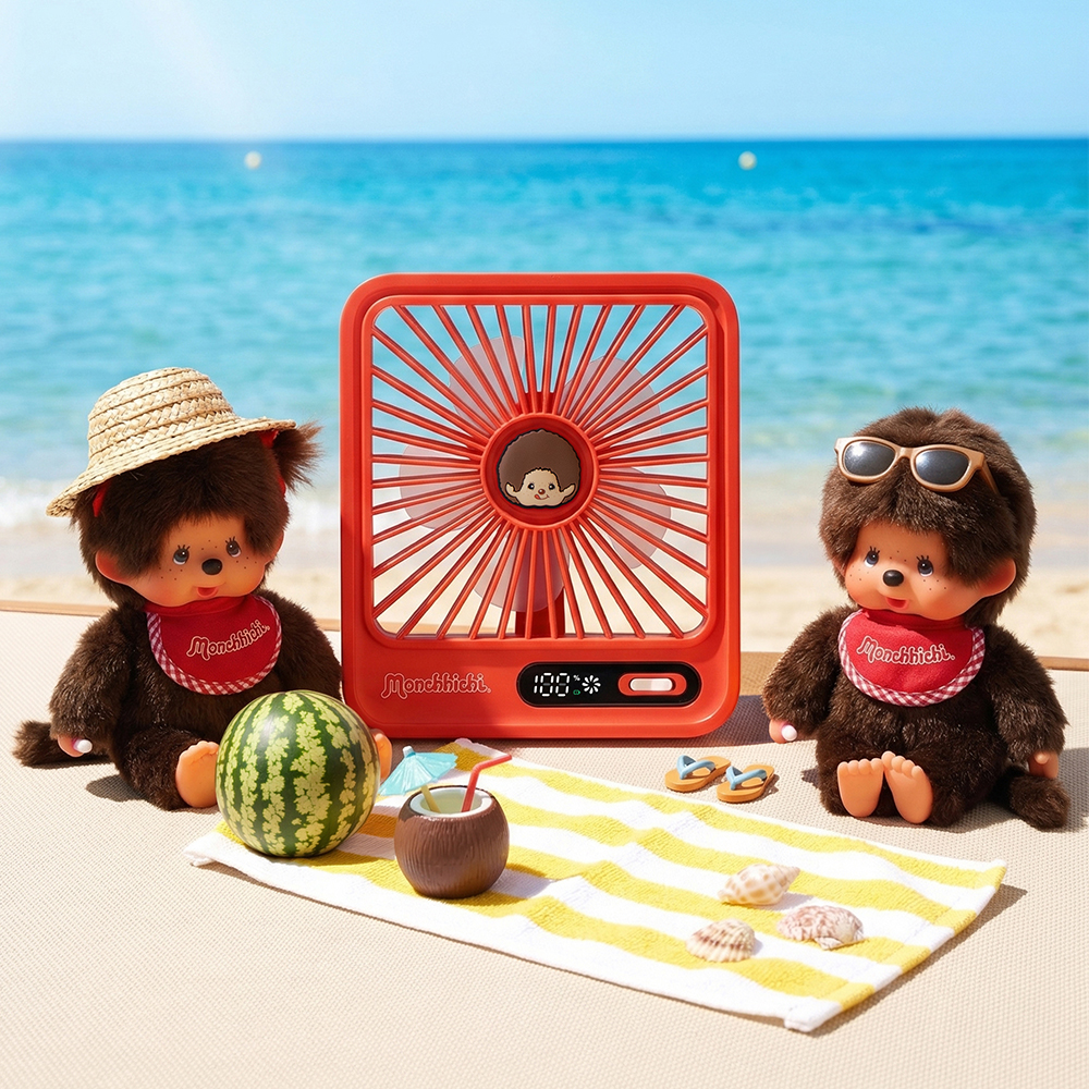 로이체 몬치치 충전식 100단 풍속조절 탁상용 데스크팬 선풍기(Royche Monchhichi Edition: 100-Level Adjustable Speed Rechargeable Desk Fan) - 6