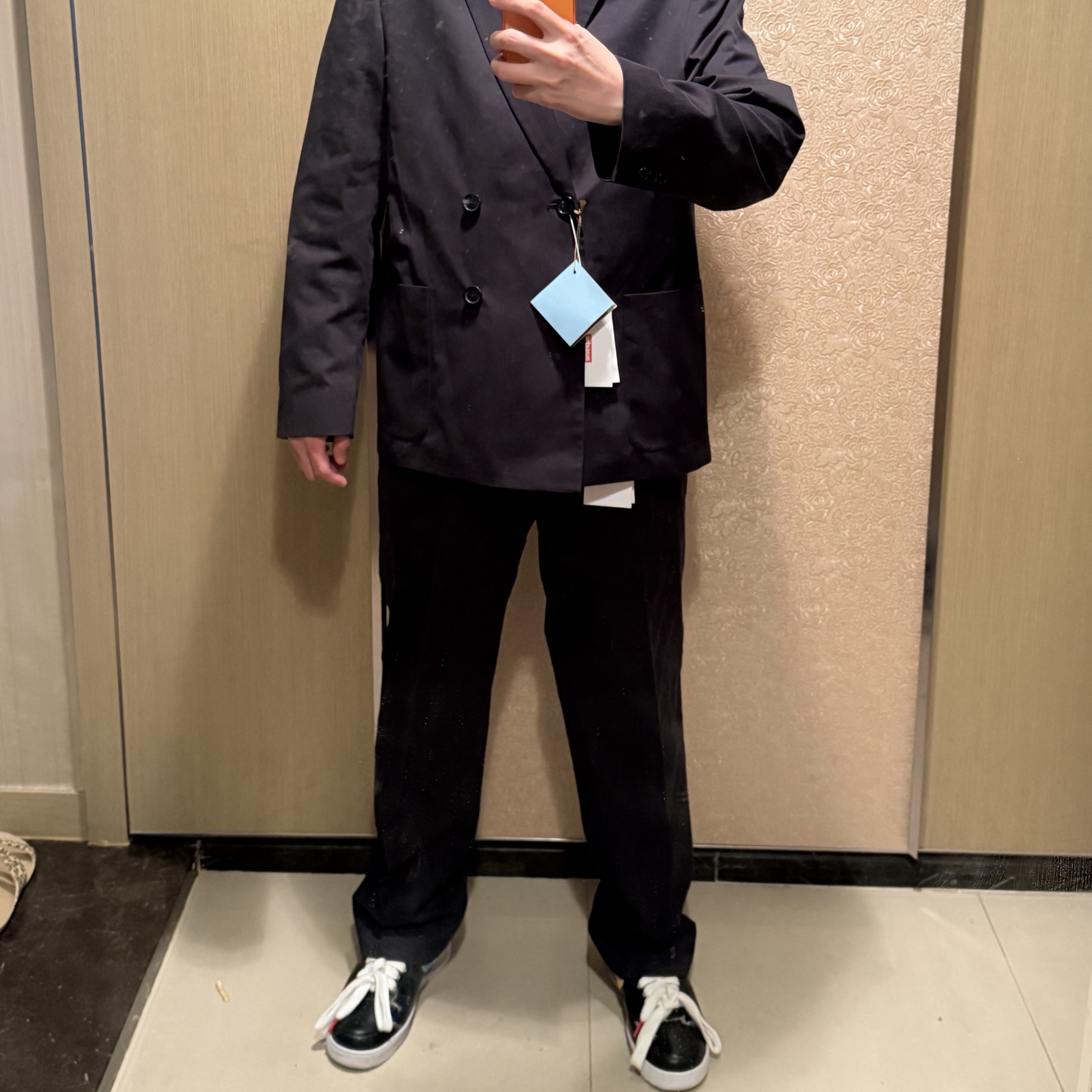 Supreme Sea Island Cotton Suit Black - 26SS 착용 스타일 - 8