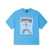 Thrasher Crayon Trompe Loeil T-Shirt Turquoise