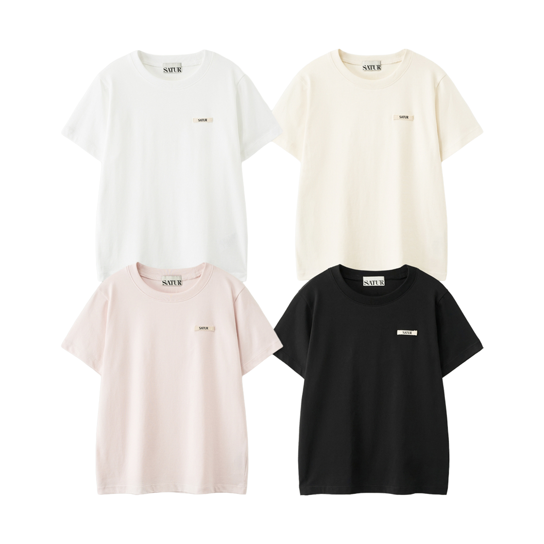 세터 [2Pack] 우먼 수피마 베이직 크루넥 반팔 티셔츠