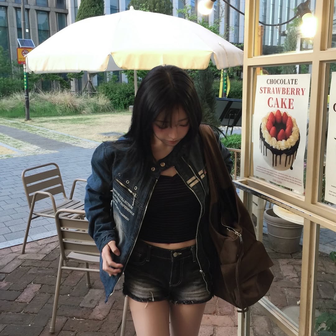 SPORT CHAMBER SC Denim Biker Jacket INDIGO 착용 스타일 - 3