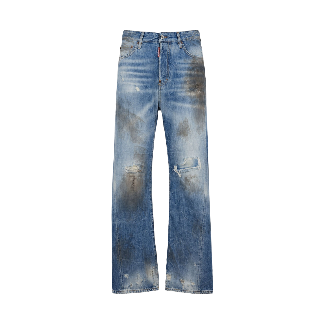 디스퀘어드2 라이트 더티 워시 루즈 트위스트 진 블루(Dsquared2 Light Dirty Wash Loose Twist Jeans Blue)