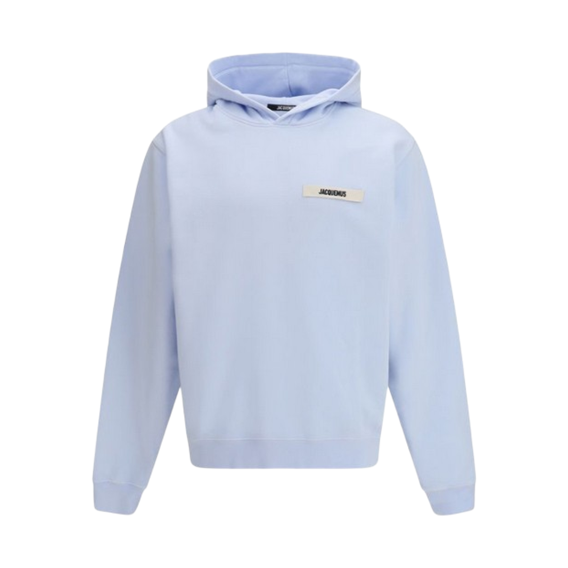 HOM00247AJ00126-321 Jacquemus The Gros Grain Logo Hoodie Light Blue