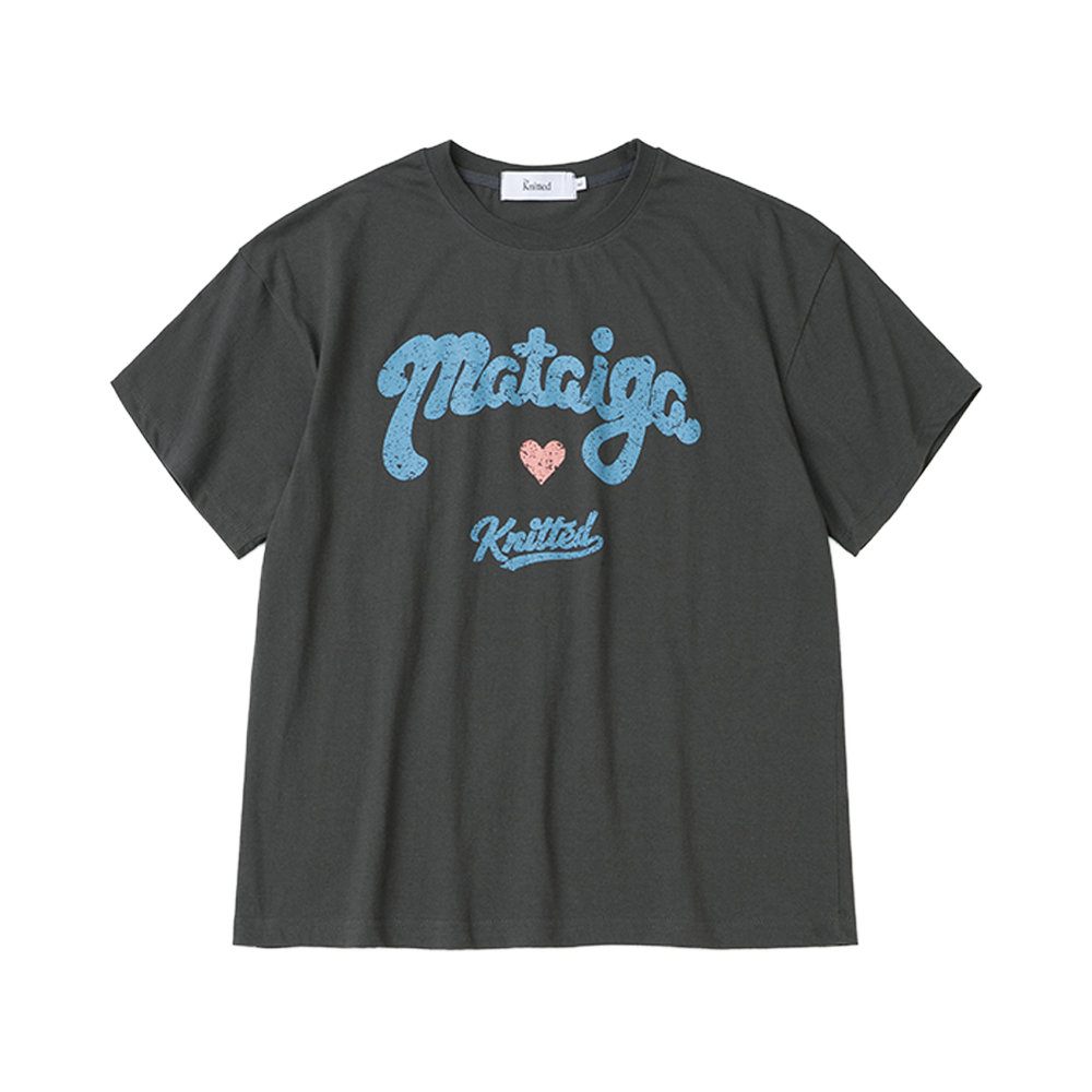 니티드 mataiga 크롭 티셔츠 차콜(Mataiga Crop T-Shirts Charcoal)