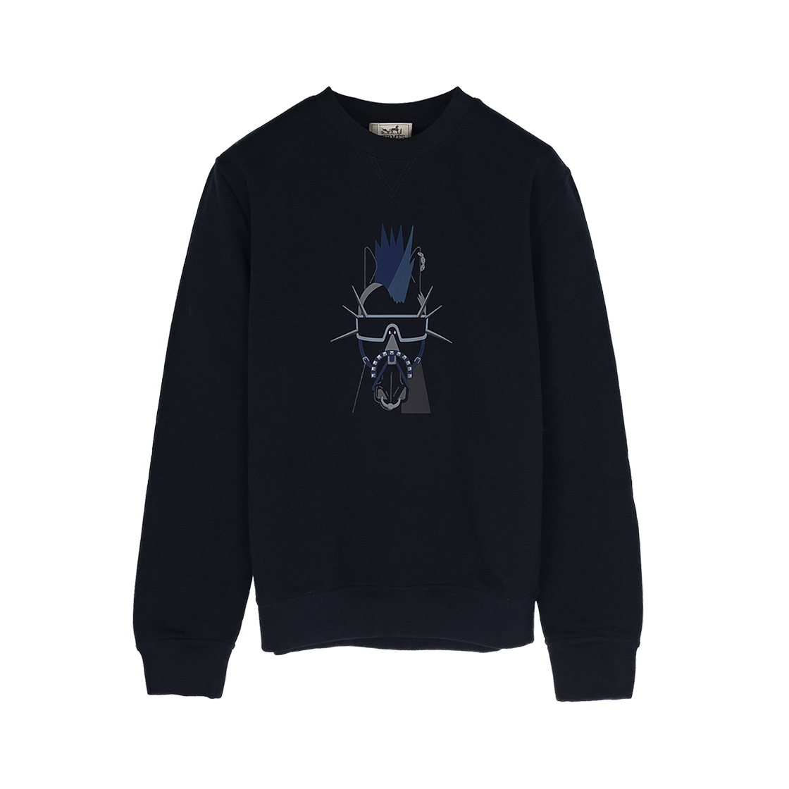 ITOUJV2CRLUA Hermes 25SS Punk H Men Sweatshirt Marine (6HA0525)