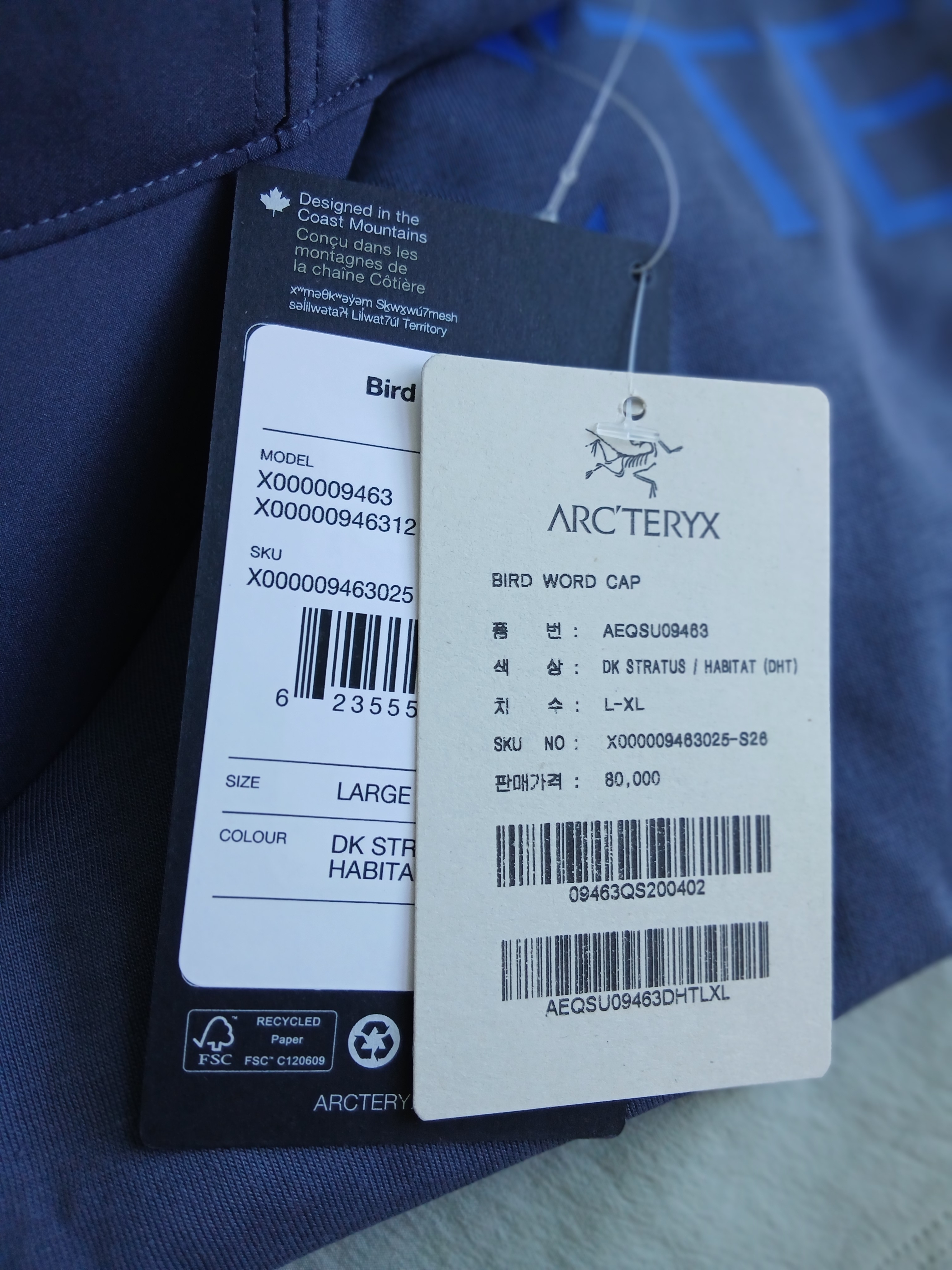 Arc'teryx Bird Word Cap Dk Stratus Habitat 착용 스타일 - 3