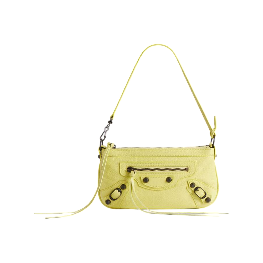8639602ABEK7034 Balenciaga Le City Pouch On Strap Lemonade