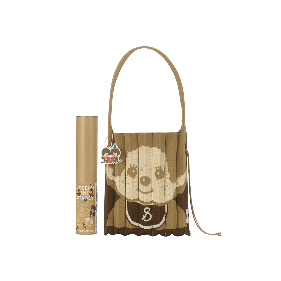 럭키 플리츠 니트 미디움 몬치치 보이 베이지(JOSEPH&STACEY Lucky Pleats Knit M Monchhichi Boy Beige) - 2