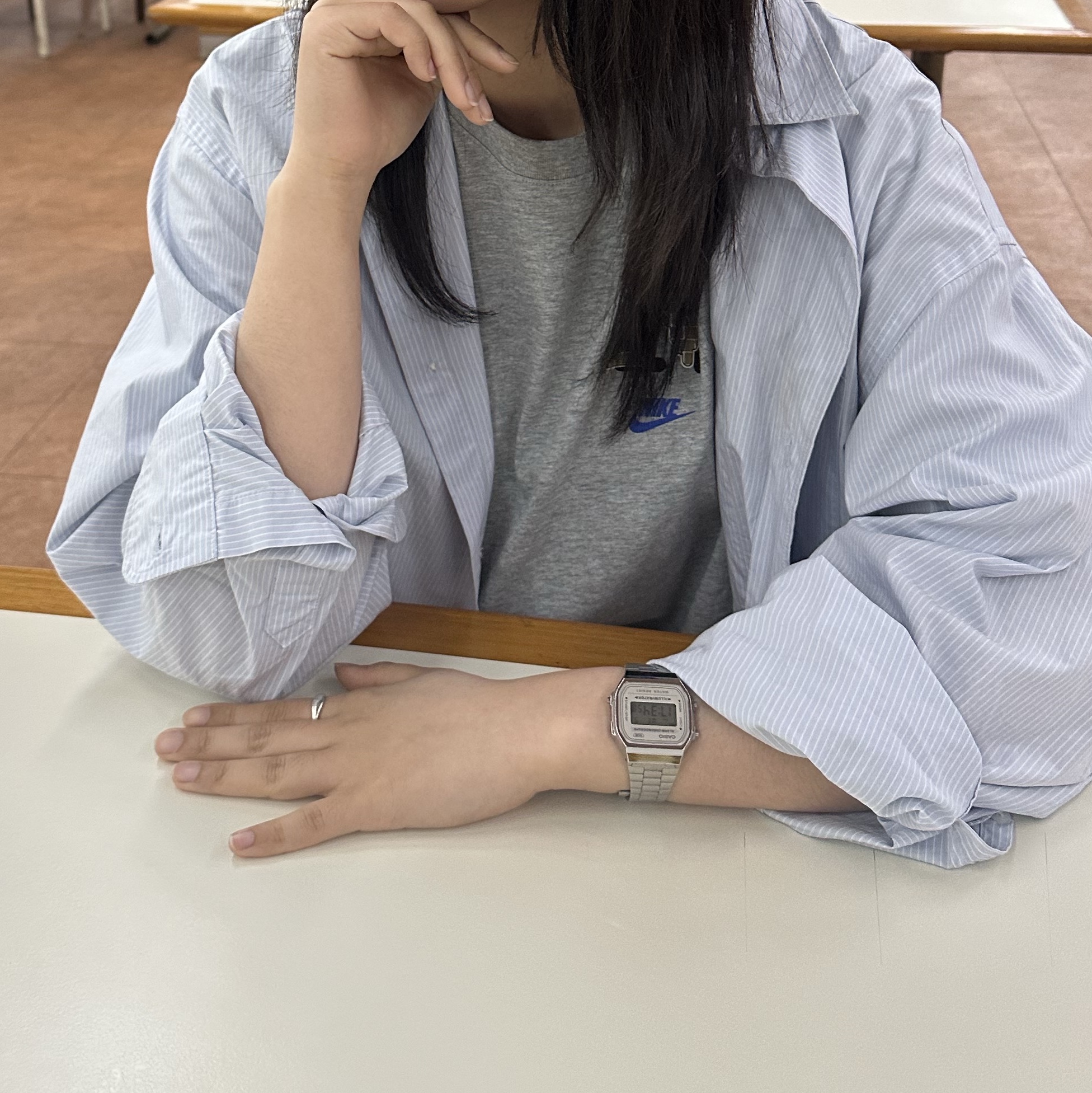 Casio A-168WA-8ADF 착용 스타일