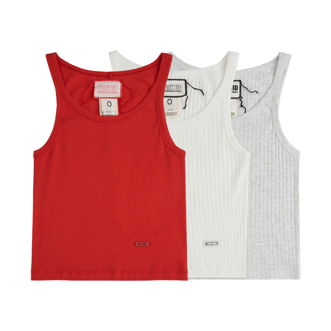 투위드립 탱크탑나시(Tuewid Ribbed Sleeveless Tank Top)