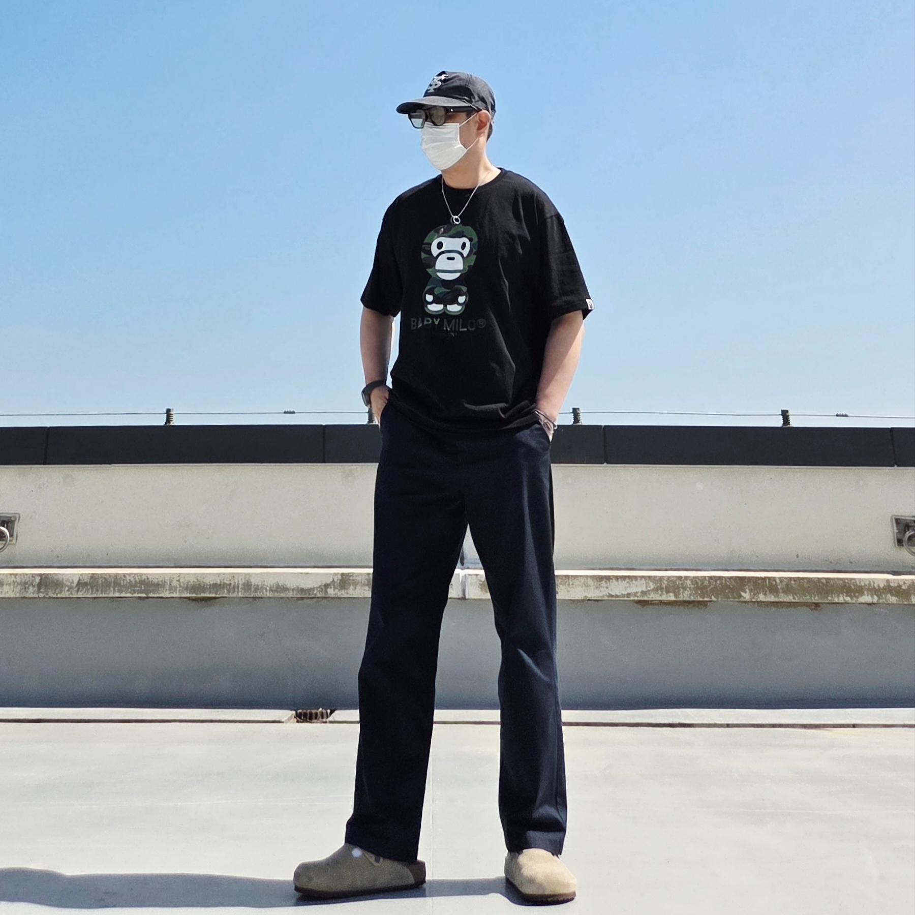Sunday Ceremony Sy Logo 5 Panel Cotton Cap - Navy, Diesel Dx1168040 Stainless Steel Double Pendant Necklace Silver 착용 스타일 - 3