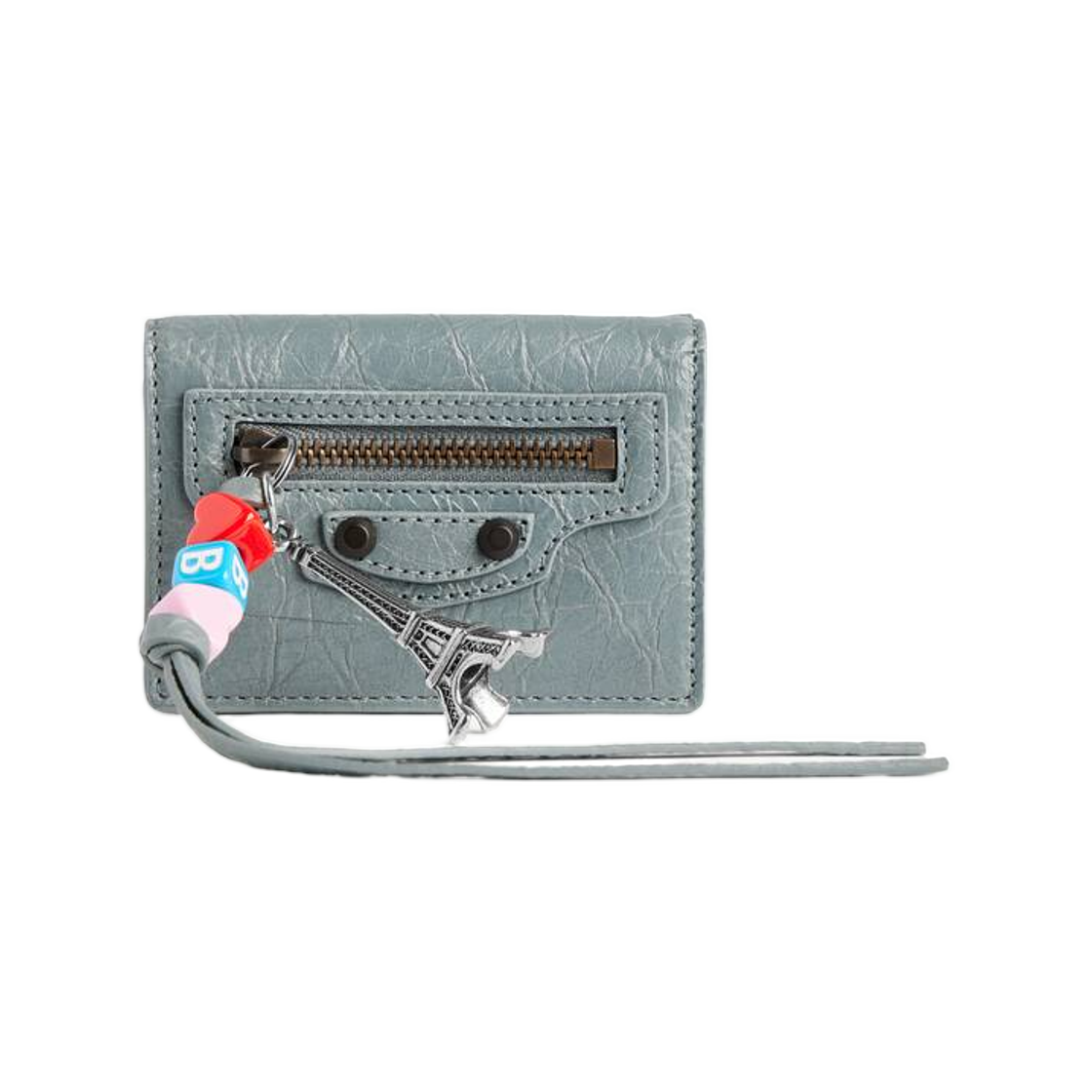 8106692ACOT4751 Balenciaga Le City Mini Wallet Blue Grey