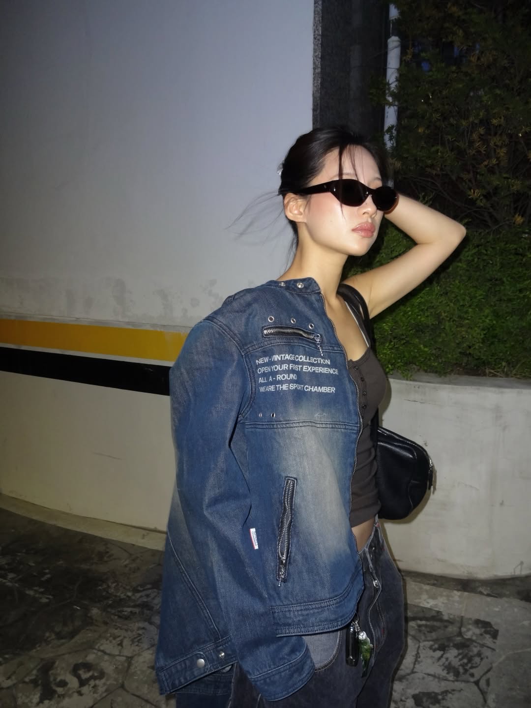 SPORT CHAMBER SC Denim Biker Jacket INDIGO 착용 스타일 - 3