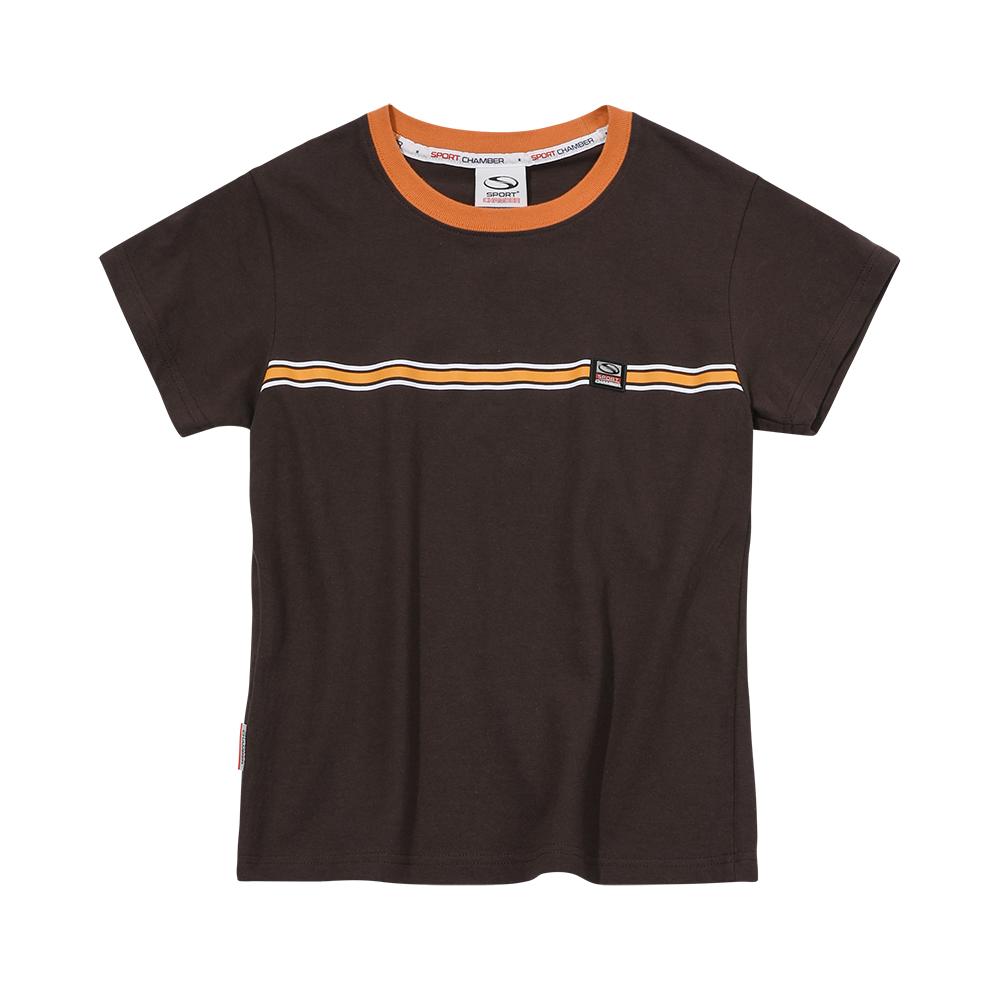 스포츠챔버 우먼 글라이드 반소매 티셔츠 브라운(SPORT CHAMBER Women Glide Short-Sleeve T-Shirt Brown)