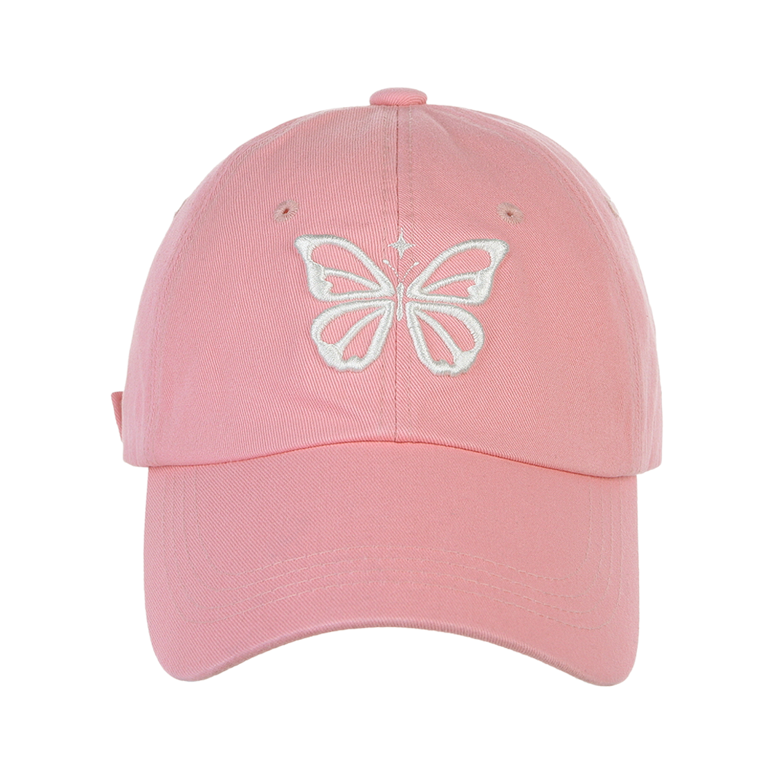 N_SS NICK&NICOLE Vintage Butterfly Blink Ball Cap Pink