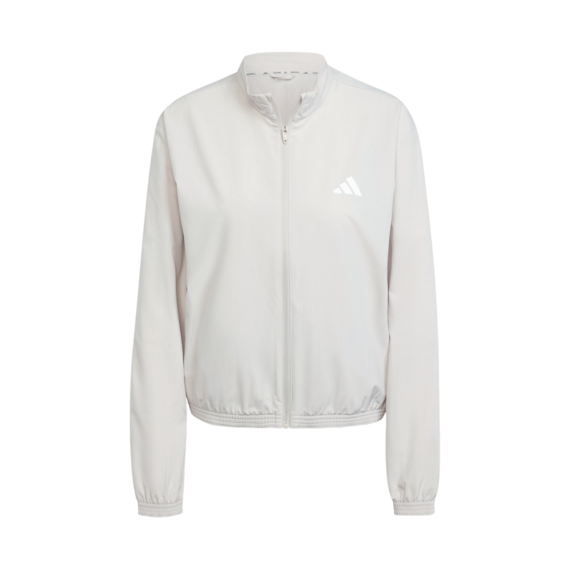 JE6173 (W) Adidas Training Train Essentials 3-Stripes Woven Warm-Up Jacket Beige White - KR Sizing
