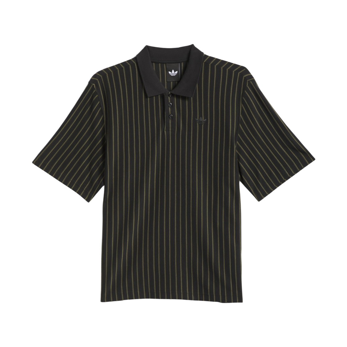 아디다스 스케이드보딩 클래식 폴로 셔츠 블랙 올리브 스트라타 - US 사이즈(Adidas Skateboarding Classic Polo Shirt Black Olive Strata - US Sizing) - 1