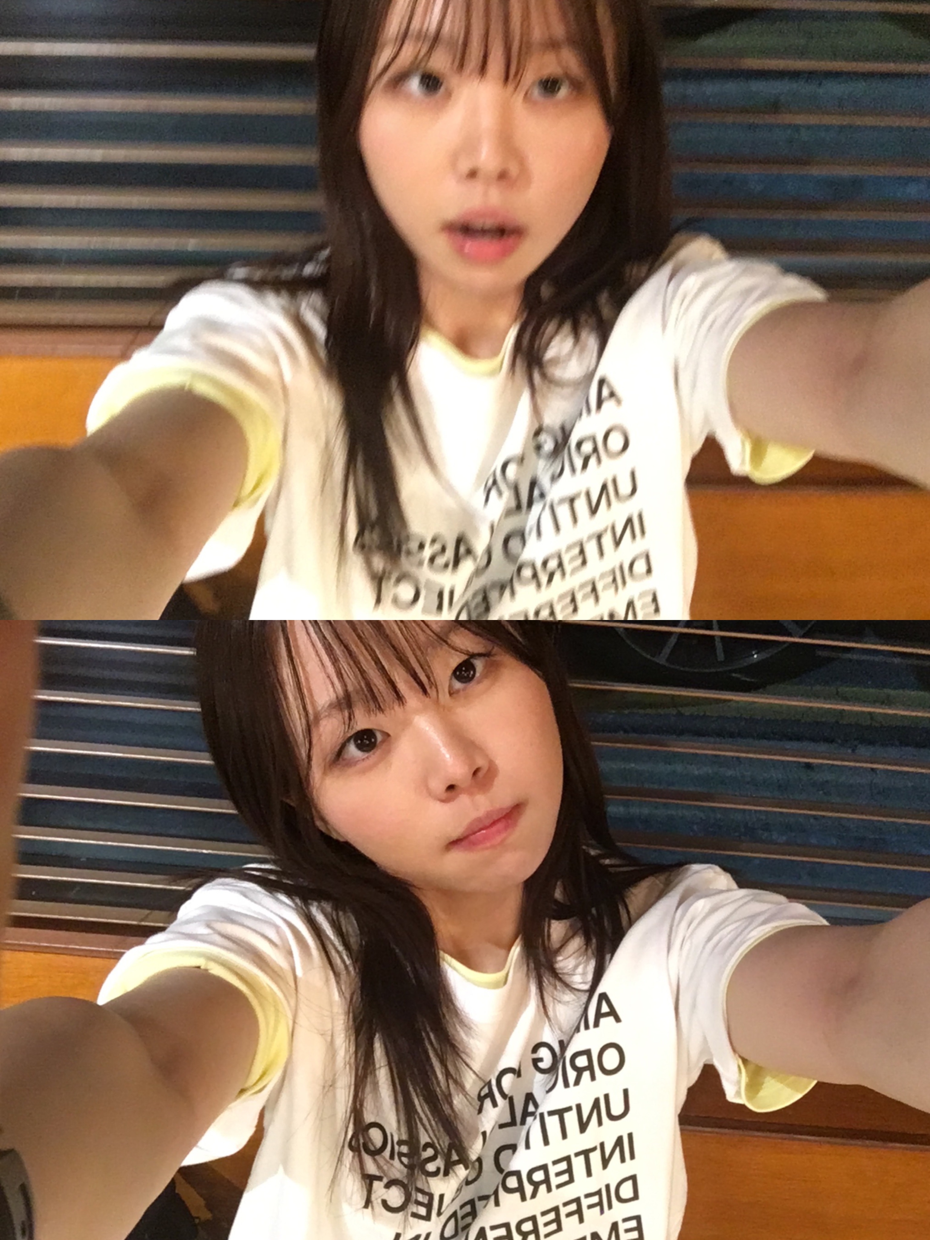 MILLO WOMEN Lettering Archive T-shirts White 착용 스타일 - 4