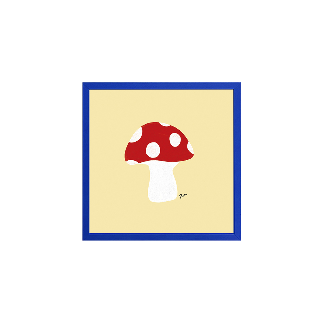 스티키606 미니쿠키프레임 슈퍼머쉬룸 미니액자 블루 프레임(STICKY606 mini cookie frame super mushroom blue frame)