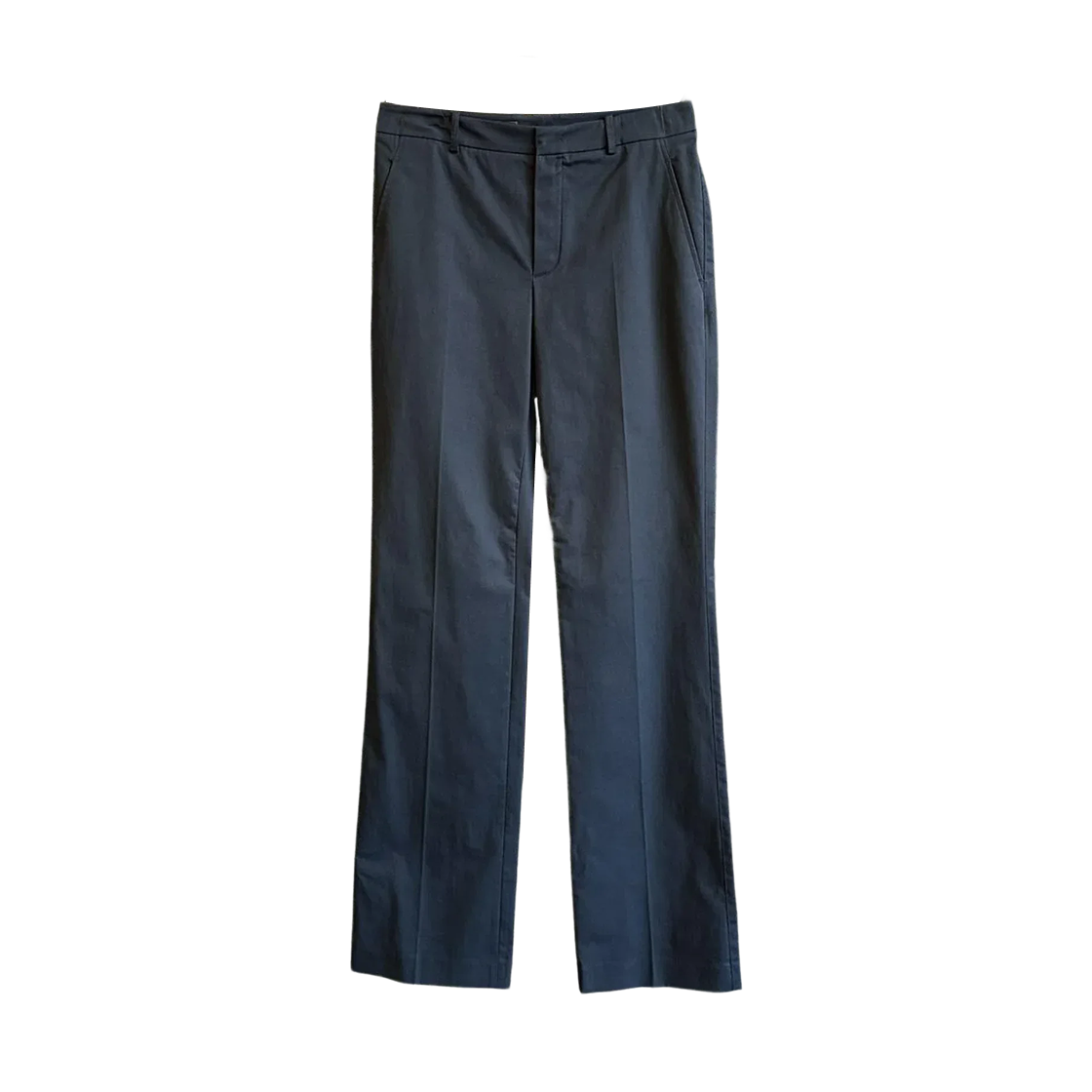 (W) 로로 피아나 코튼 팬츠 네이비((W) Loro Piana Cotton Pants Navy)