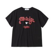 Knitted Mataiga Crop T-Shirts Black